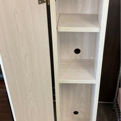 【中古品】メディアラック 本棚 木製 白 j11-6