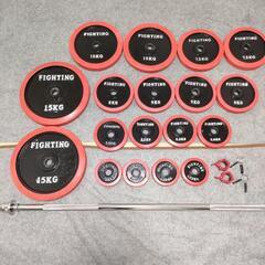 お引取り限定!ファイティングロード バーベルプレート109kgセット