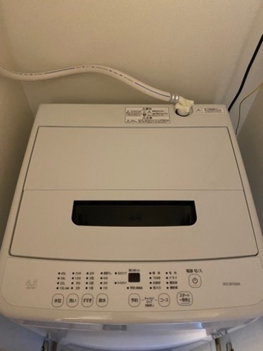 未使用に近いアイリスオーヤマ洗濯機4.5kg全自動風乾燥ステンレス槽