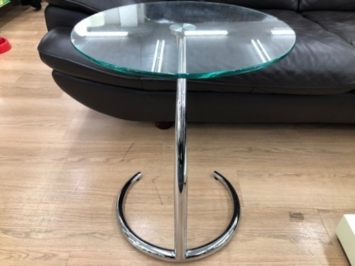 IDC大塚家具 テーブルリッツ サイドテーブル ガラストップ モダン 高さ