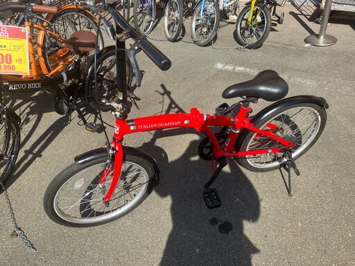 20インチ 折りたたみ 自転車 赤 レッド ミニベロ No.298● 折り畳み自転車 イタリアンガーディアン TRADEA ※現金、クレジット、スマホ決済対応※