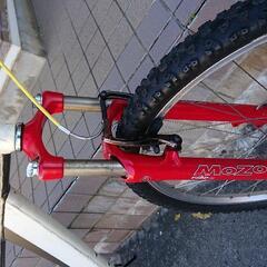 謎のMTBフレーム 3×8s 26×1.95 前後タイヤ・チューブ、ブレーキシュー