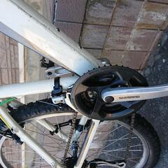 謎のMTBフレーム 3×8s 26×1.95 前後タイヤ・チューブ、ブレーキシュー