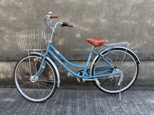 美品、中古自転車26インチ、6段変速、オートライト