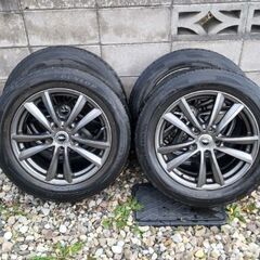 215/60R17 4本セット 17インチ 冬タイヤ＋未使用夏タイヤ＋ホイール  ニルヴァーナ スタッドレス ブラポリ            