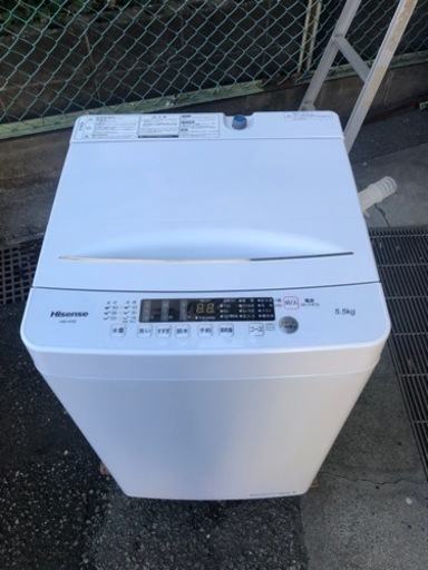 【中古品】ハイセンス 縦型洗濯機 HW-K55E 5.5kg 2021年製