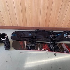 スノーボード、ビンディング、ブーツ、ボードケースセット