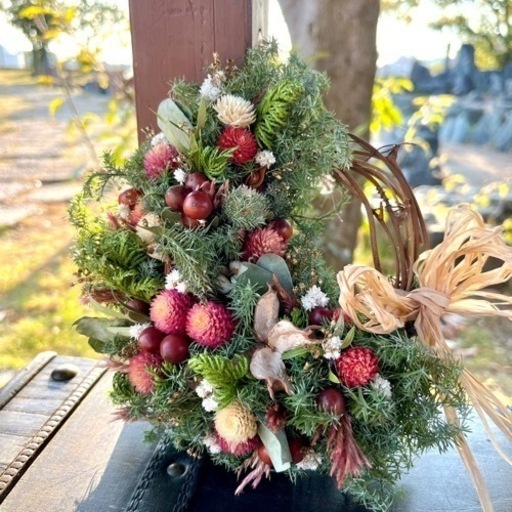 クリスマスリース お正月リース 冬リース 杉リース