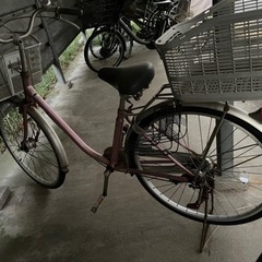 【ネット決済】自転車 ママチャリ 後ろカゴ付き 汚れサビあり