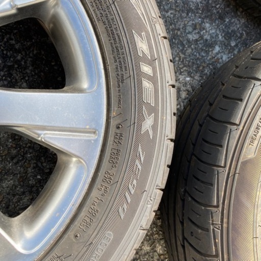 車のパーツ トヨタ 110系 マークII純正ホイール 16インチ タイヤバリ山