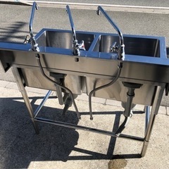 ⭐︎中古品　2槽シンク　1000×600×790mm  厨房用品⭐︎