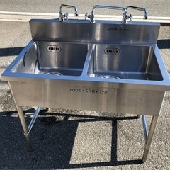 ⭐︎中古品　2槽シンク　1000×600×790mm  厨房用品⭐︎