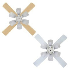 美品【LOWYA】シーリングファンライト+LED電球6個付/天井照明/取扱説明書付