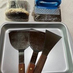 【タイムセール】業務用　焼きそばお好み焼き鉄板　&小物セット