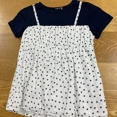 【子供服・BeBe】半袖シャツ・140cm（星のデザイン）