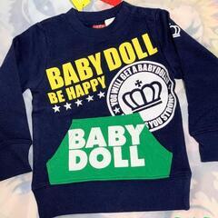 新品☆BABYDOLLカンガルーポケット長袖トレーナー90サイズ...