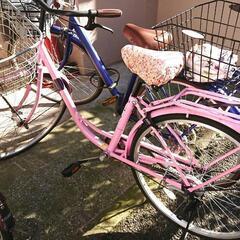 中古 ピンクの自転車 26インチ ギアなし