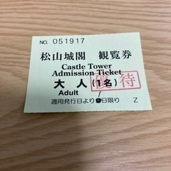 松山城閣　観覧券