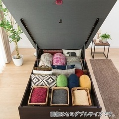 【急募】11月11日まで！ ベッドフレーム  収納　ダブルベッド　組立お願いいたします。　11月10日取引可能