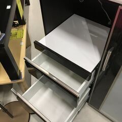 ニトリ　レンジ台 ブラック 幅90.4×奥行49.8×高さ100.6cm ※中古Bランク品