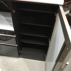 ニトリ　レンジ台 ブラック 幅90.4×奥行49.8×高さ100.6cm ※中古Bランク品