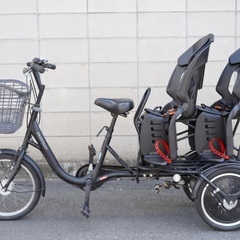  {受付中}🔴⭐️高年式⭐🔴ふたごじてんしゃ 双子自転車 もみのきいろ 中古 子供乗せ 黒