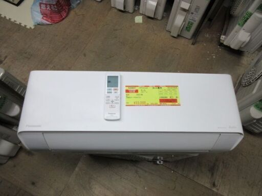 K03607　パナソニック　 中古エアコン　主に6畳用　冷房能力　2.2KW ／ 暖房能力2.2KW