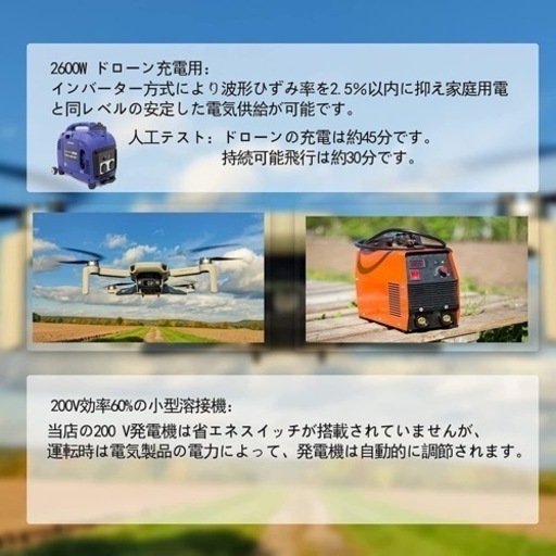 200Vインバーター発電機 単相200V発電機 ガソリン静音発電機 プラグの 