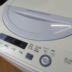 ♪SHARP/シャープ 洗濯機 ES-GE5A 5.5kg 2017年製 洗濯槽外し清掃