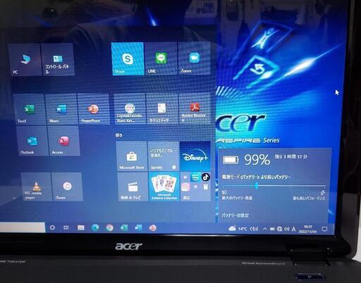 acer aspire5740-13F 8GB/500GB/i3 Win10 エイサー 中古 ノート