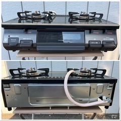 美品■リンナイ 2022年製 ガスコンロ 都市ガス用 12A13A■RTE597BKL Rinnai 都市ガステーブル 左強火