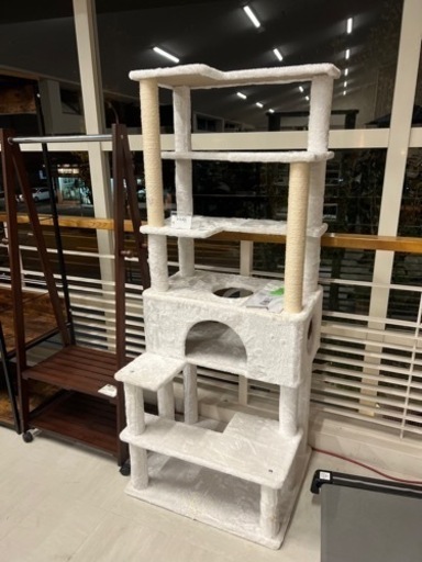 【新生活応援　新品未使用】新品　キャットタワー　ホワイト　猫　木登り　爪研ぎ　16800円➞10000円