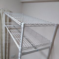 値下げ　頑丈ハンガーラック 120タイプ（幅122cm）白