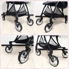 【美品】ピジョン ベビーカー ランフィ リノン グレー ドット 水玉