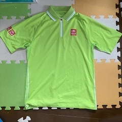 UNIQLO テニスハーフジップポロシャツ S 黄緑