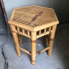 2個セット　バンブー　竹　椅子　コーヒーテーブル　