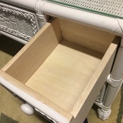 超美品 ホワイトラタン ドレッサー 家具 化粧台