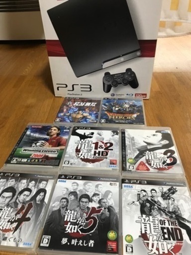 PS3動作確認済みです！ソフト8本付き！ SONY PS3 本体 プレステ3