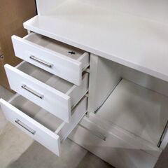 ダメージあり 食器棚 レンジボード キッチン収納 幅89cm 札幌市東区 新道東店