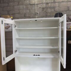 ダメージあり 食器棚 レンジボード キッチン収納 幅89cm 札幌市東区 新道東店