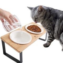 猫用　フード・水皿・スタンド付き