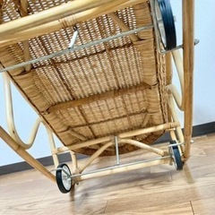 ラタン　ゆりかご　籐　ベビーベッド　ヴィンテージ