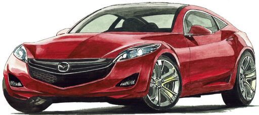 マツダ RX-8 イラスト NC-106 マツダRX-7/RX-8 限定版画 直筆サイン有