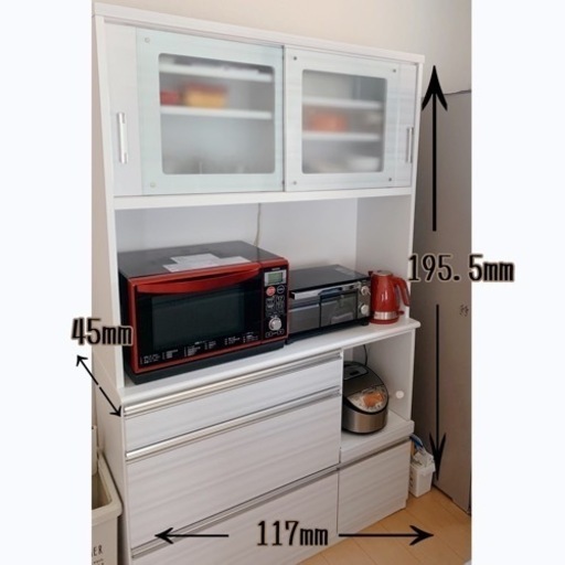 オープンボード120mm（ホワイト）ナフコ two one style/キッチンボード/食器棚