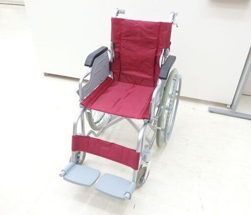 千歳市/恵庭市 幸和製作所 アルミ製 車いす S-15 ノーパンクタイヤ ハンドブレーキ付き 介護
