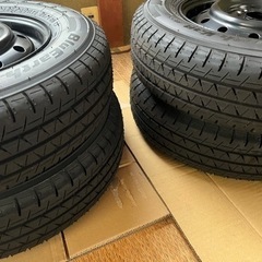 エブリィ　da17v 新車外し純正ホイールバン用タイヤホイールキャップセット