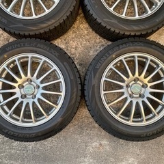 215/60R17山あり17年製ダンロップスタッドレス＋ブリヂストン軽量アルミエコフォルム中古4本セット！C-HRなど