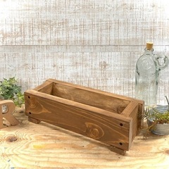網付き♡木製プランター⭐️小物ボックス