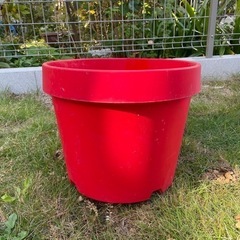 プランター　赤　プラ鉢