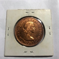 1963年　イギリス1ペニー硬貨　Penny 